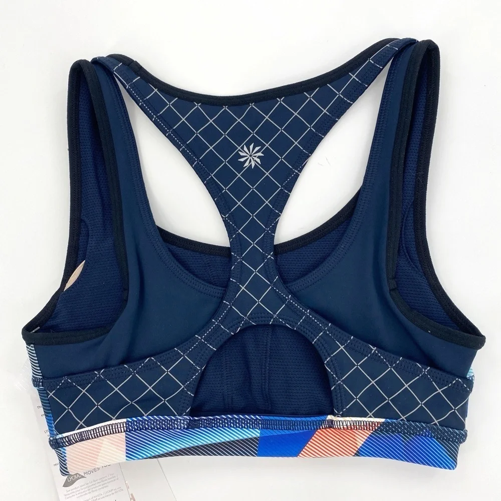 Athleta Electric Geo Triple Dare Sports Bra Cutout